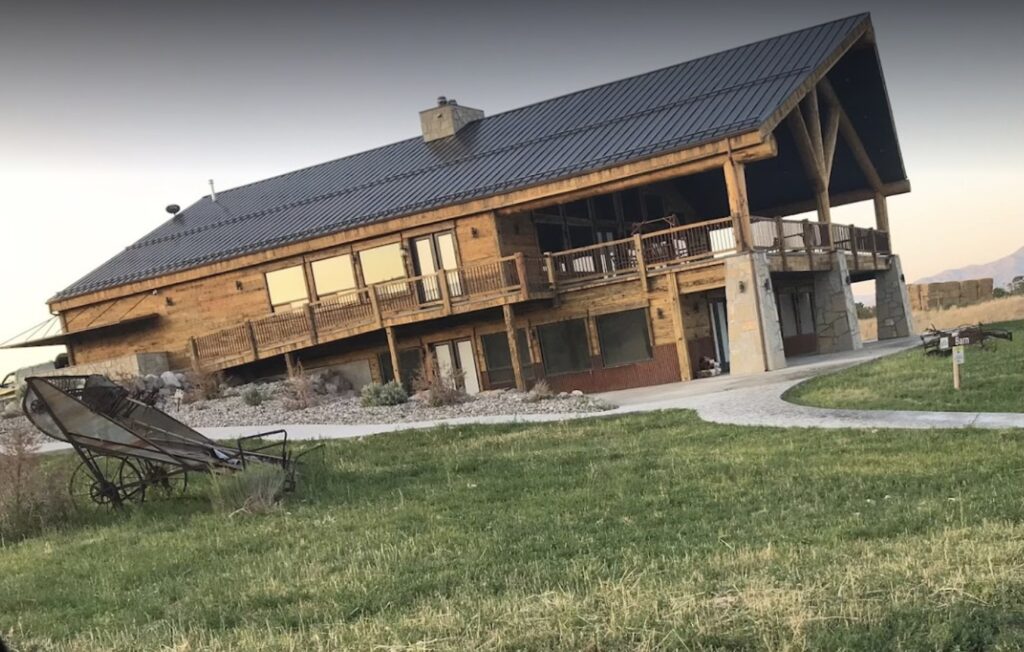 Elk Ridge Lodge at Royal Creek Ranches before the 2021 fire, original luxury retreat venue in Rush Valley, Utah.